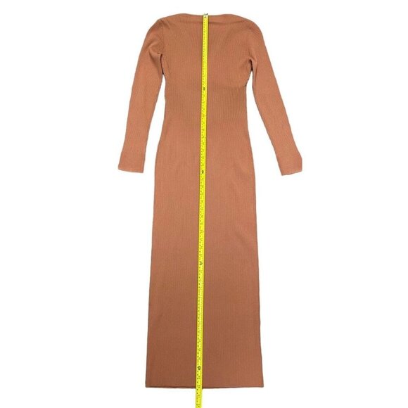 A.L.C. Sz XS Dress Madison Cutout Midi Sweater Knit Terracotta ALC Minimalist - Picture 9 of 12
